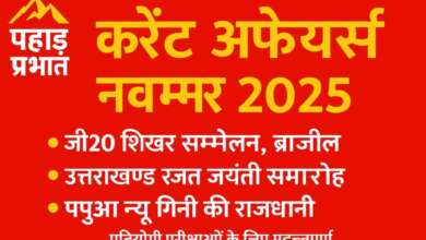 प्रतियोगी परीक्षाओं के लिए महत्‍वपूर्ण